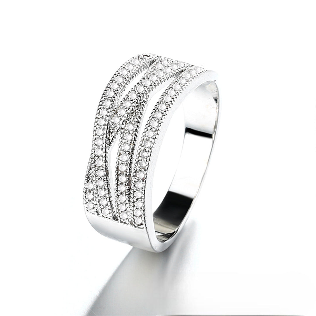 Γυναικείο Δαχτυλίδι Χαλκού με 3Α Ζιργκόν – Πολυτελής Σχεδιασμός Luxury Jewelry