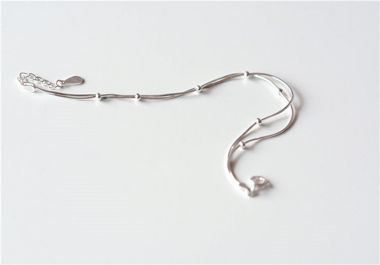 Minimal Επεκτεινόμενη Ασημένια 925 Αλυσίδα Χεριού με Ζιργκόν 3ΑΑΑ