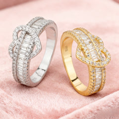 Premium Επίχρυσο Δαχτυλίδι από Χαλκό με 3ΑΑΑ Ζιργκόν