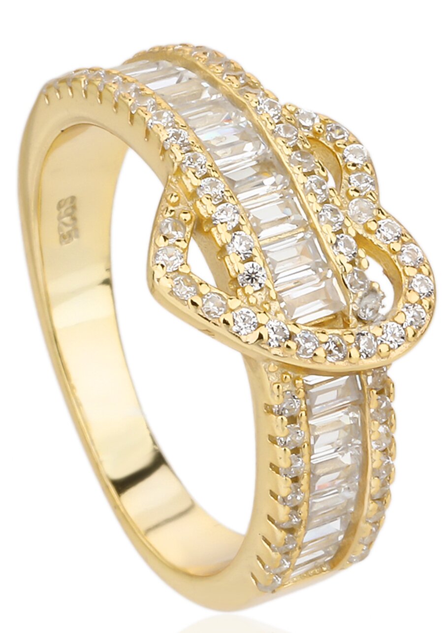 Premium Επίχρυσο Δαχτυλίδι από Χαλκό με 3ΑΑΑ Ζιργκόν